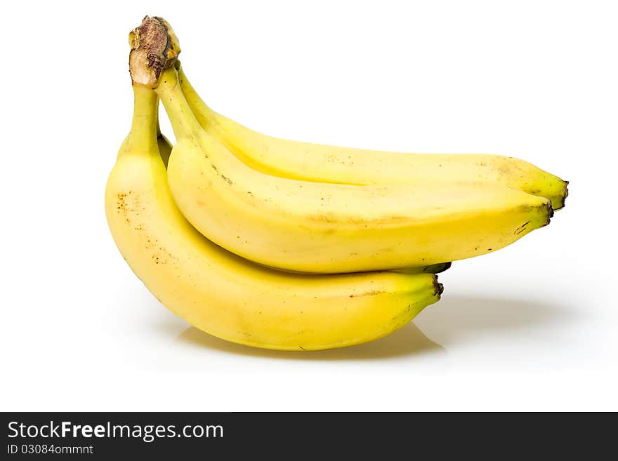 Bunch of bananas isolated on white background