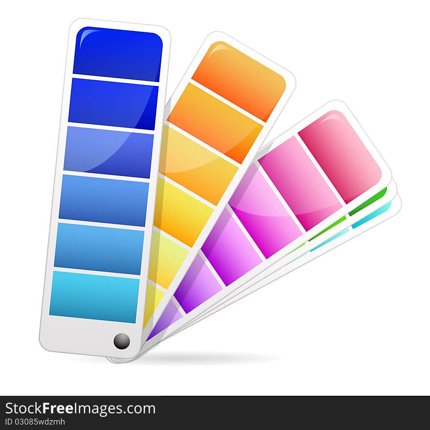 Color palette in cyan, yellow and magenta