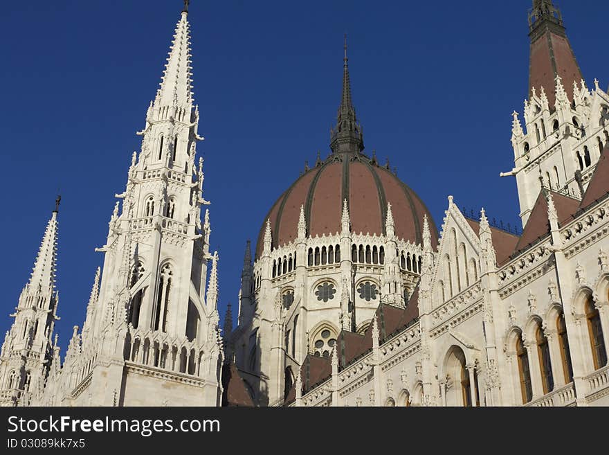 Hungarian parliament building in Budapest