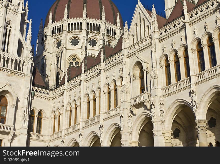 Hungarian parliament building in Budapest