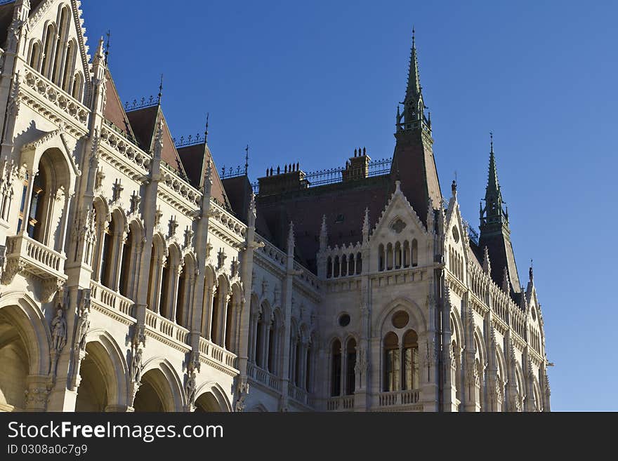 Hungarian parliament building in Budapest