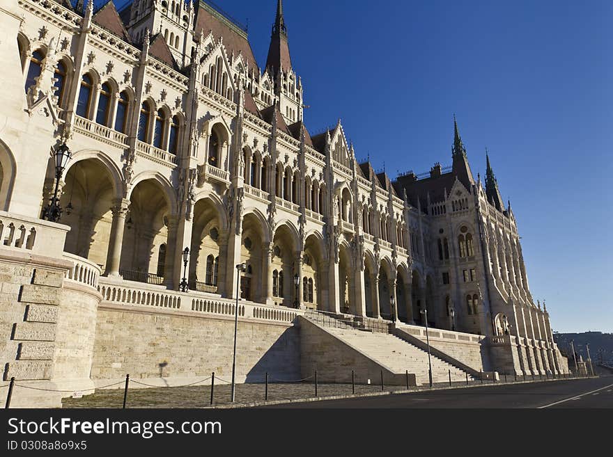 Hungarian parliament building in Budapest