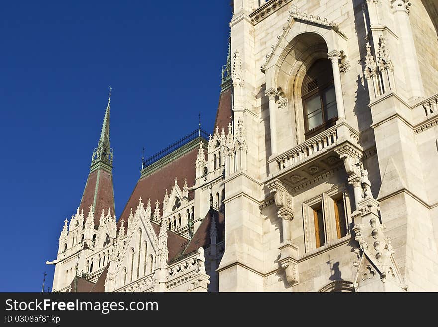 Hungarian parliament building in Budapest