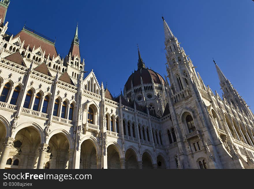 Hungarian parliament building in Budapest