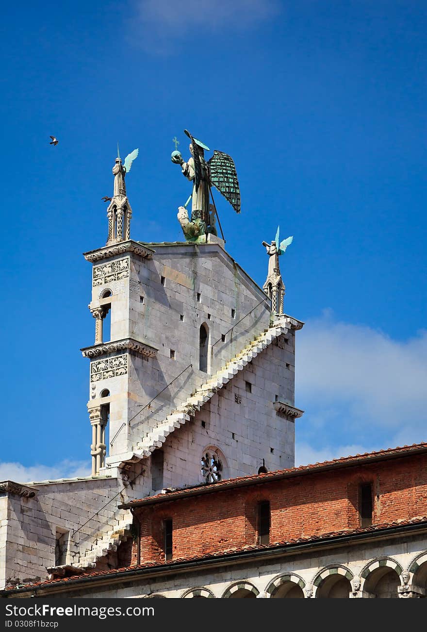 Church facade in Lucca