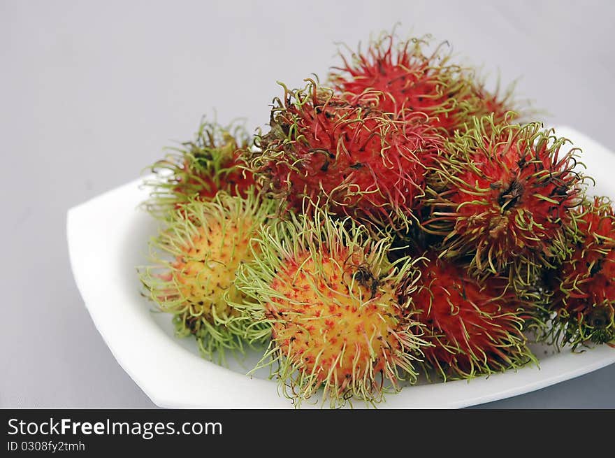 Rambutan in the market