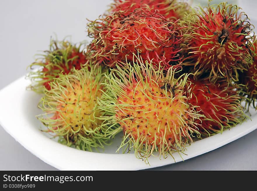 Rambutan In The Market