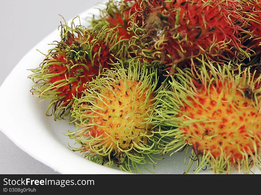 Rambutan in the market