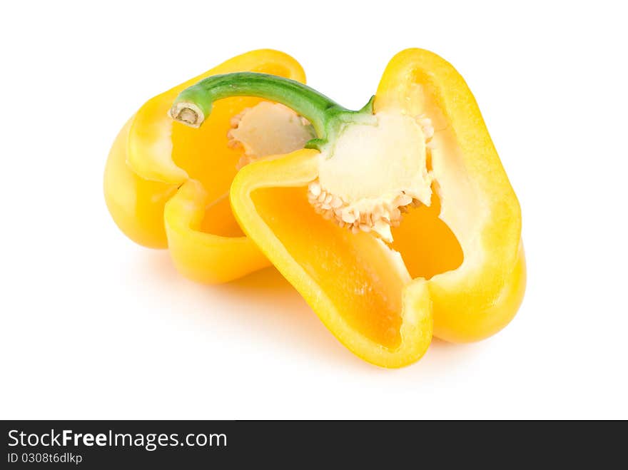 Two yellow peppers