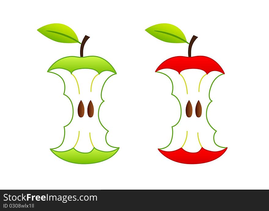 Red and green apple