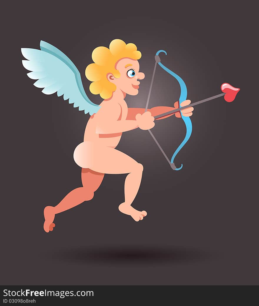 Cupid with a love bow