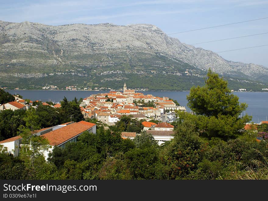 Korcula. Small island city near Dubrovnik in Croatia. Korcula. Small island city near Dubrovnik in Croatia