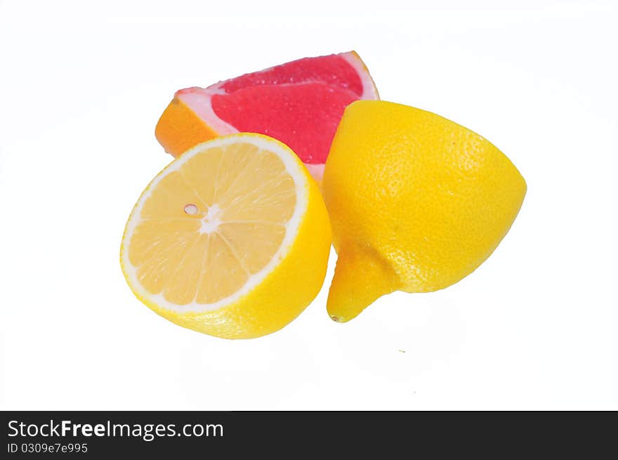 Fruits On White Background