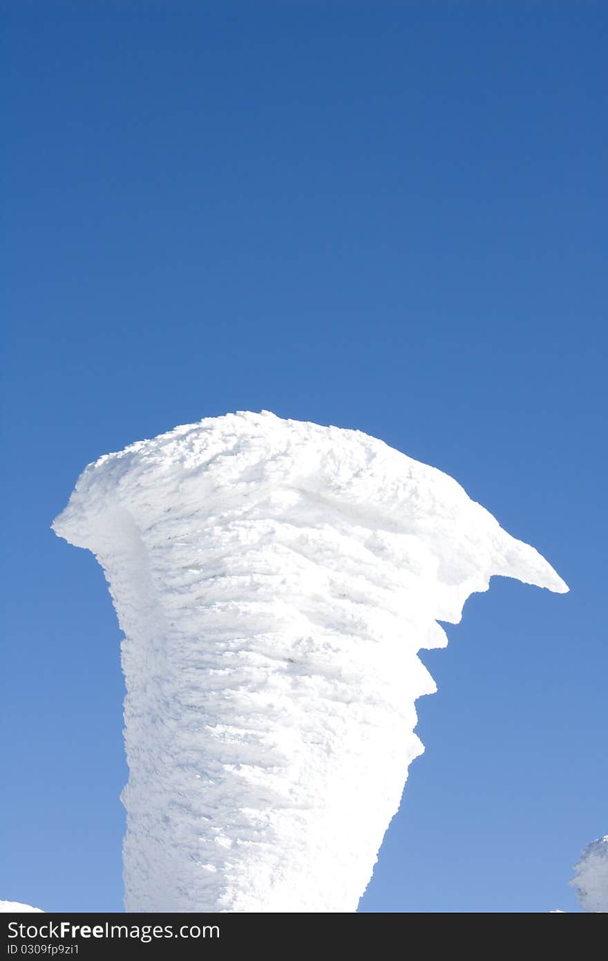 Winter landscape on Bjelasnica mountain in Bosnia