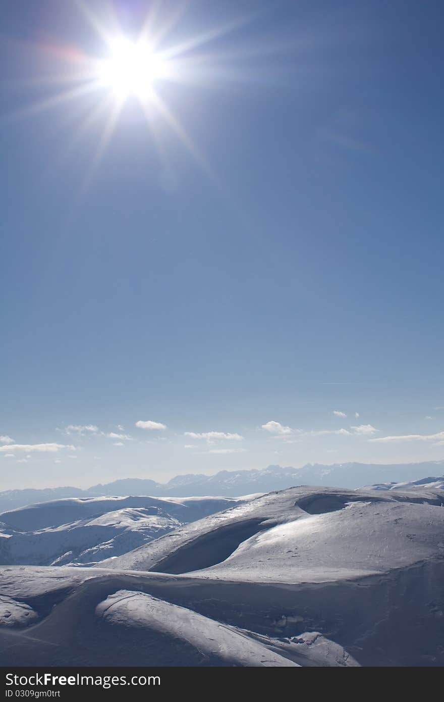 Winter Landscape On Bjelasnica Mountain In Bosnia