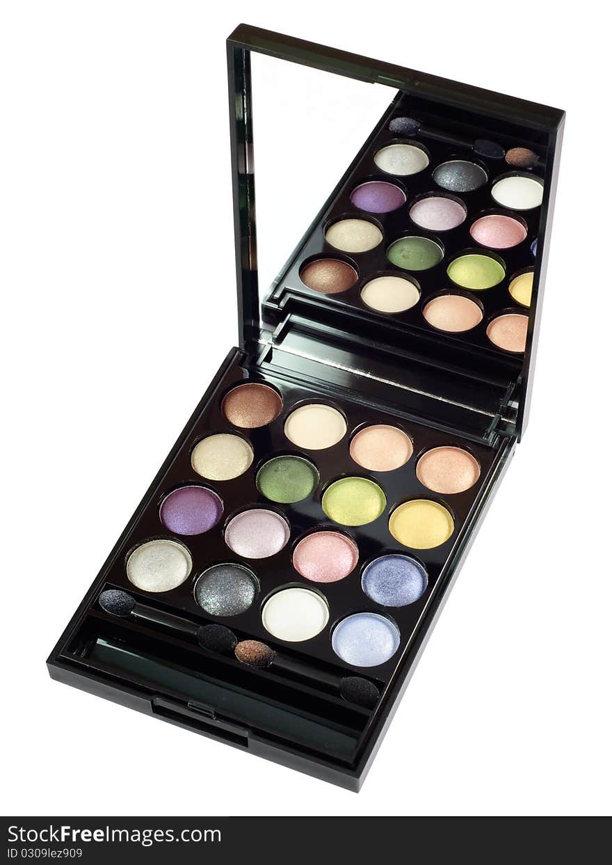 Colored eye shadows set