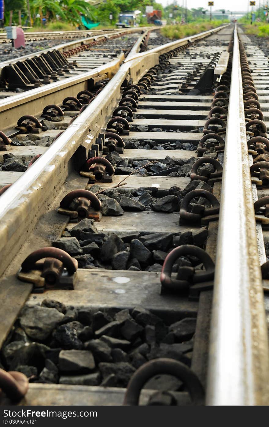 Railway in thailand , used to background