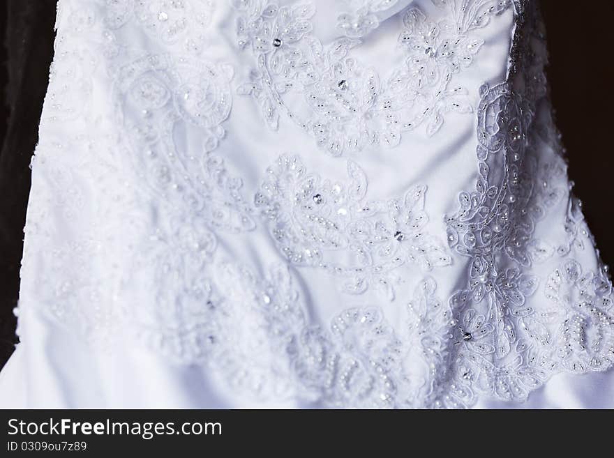 Image of front of bride in wedding dress