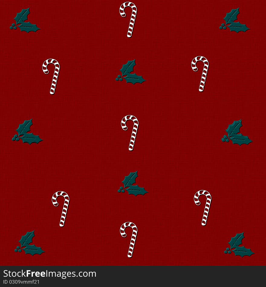 Christmas background with many different Christmas shapes