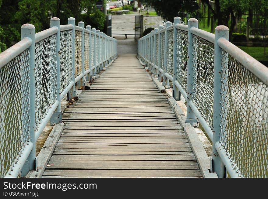 Small Bridge in the garden in thailand