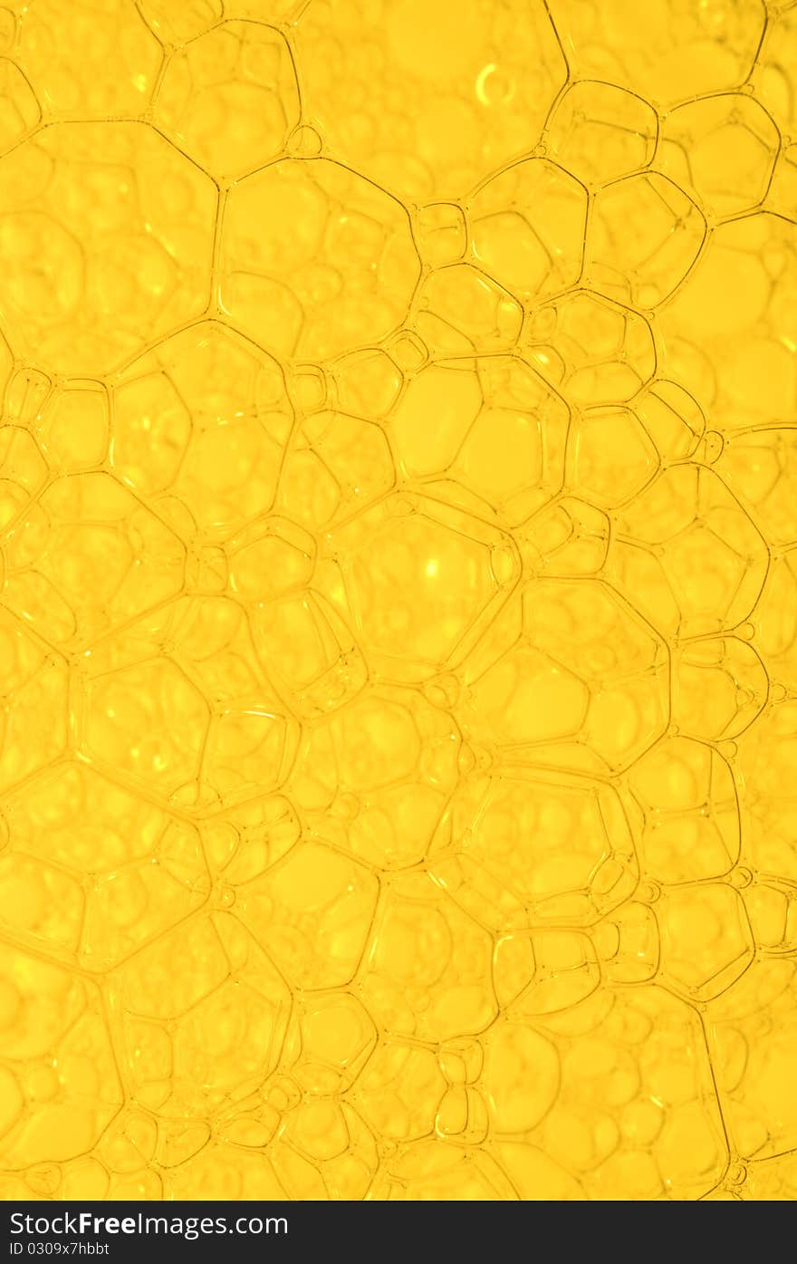 Close up to gold bubbles textures