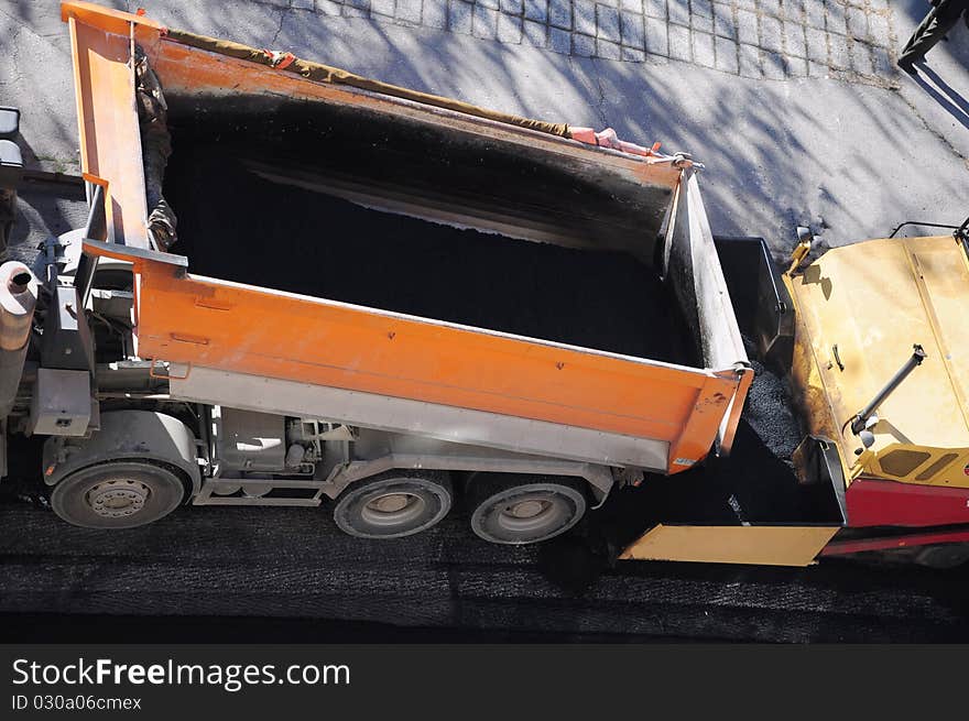 Truck transport to the site Ashvath