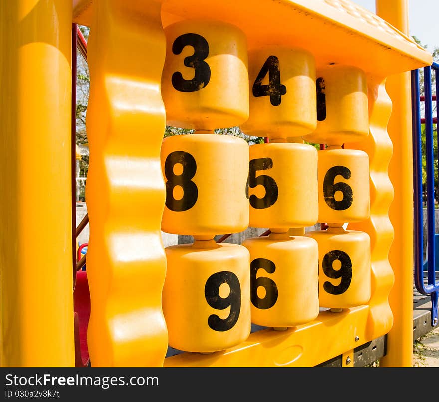 Numberballs at the playground