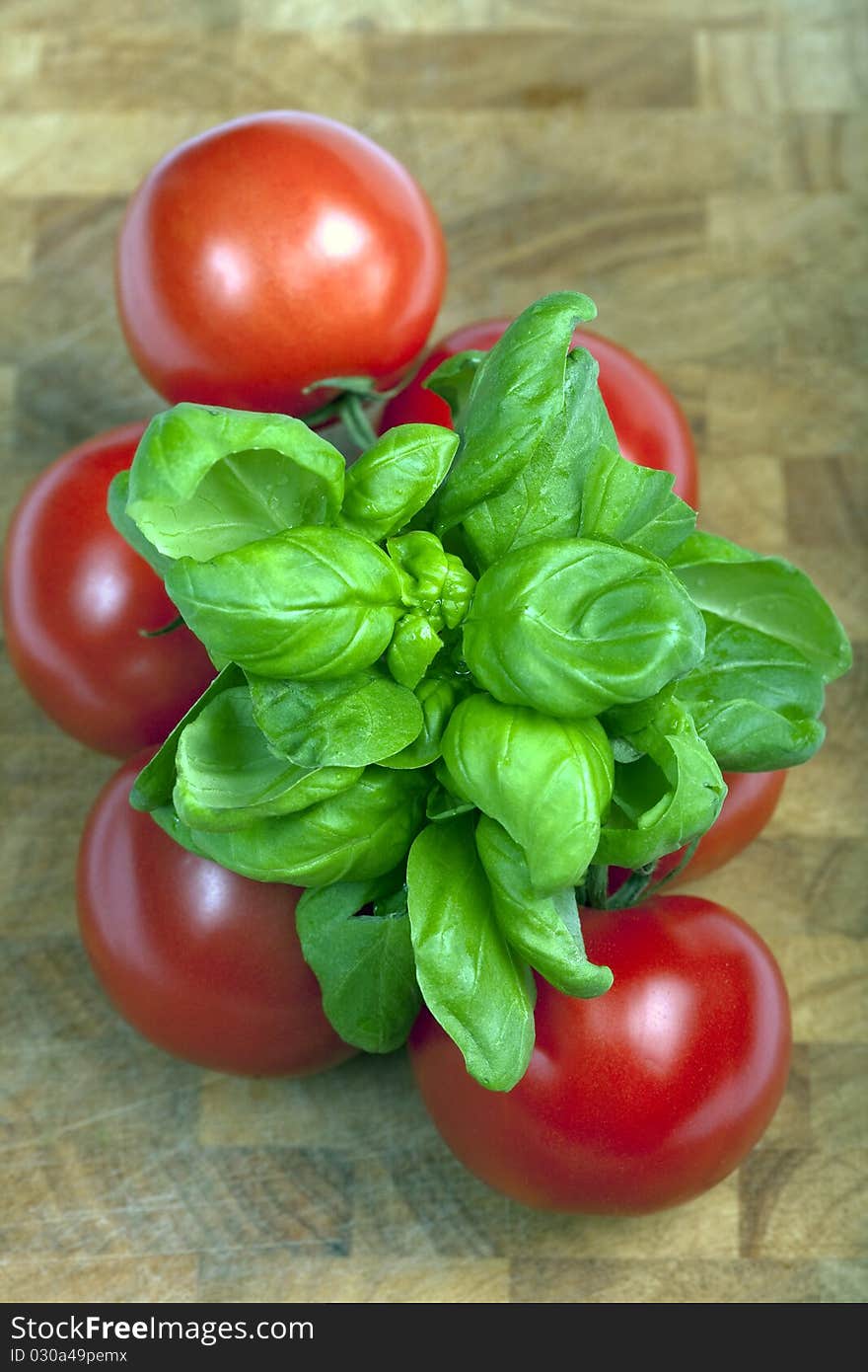 Tomatoes and basil