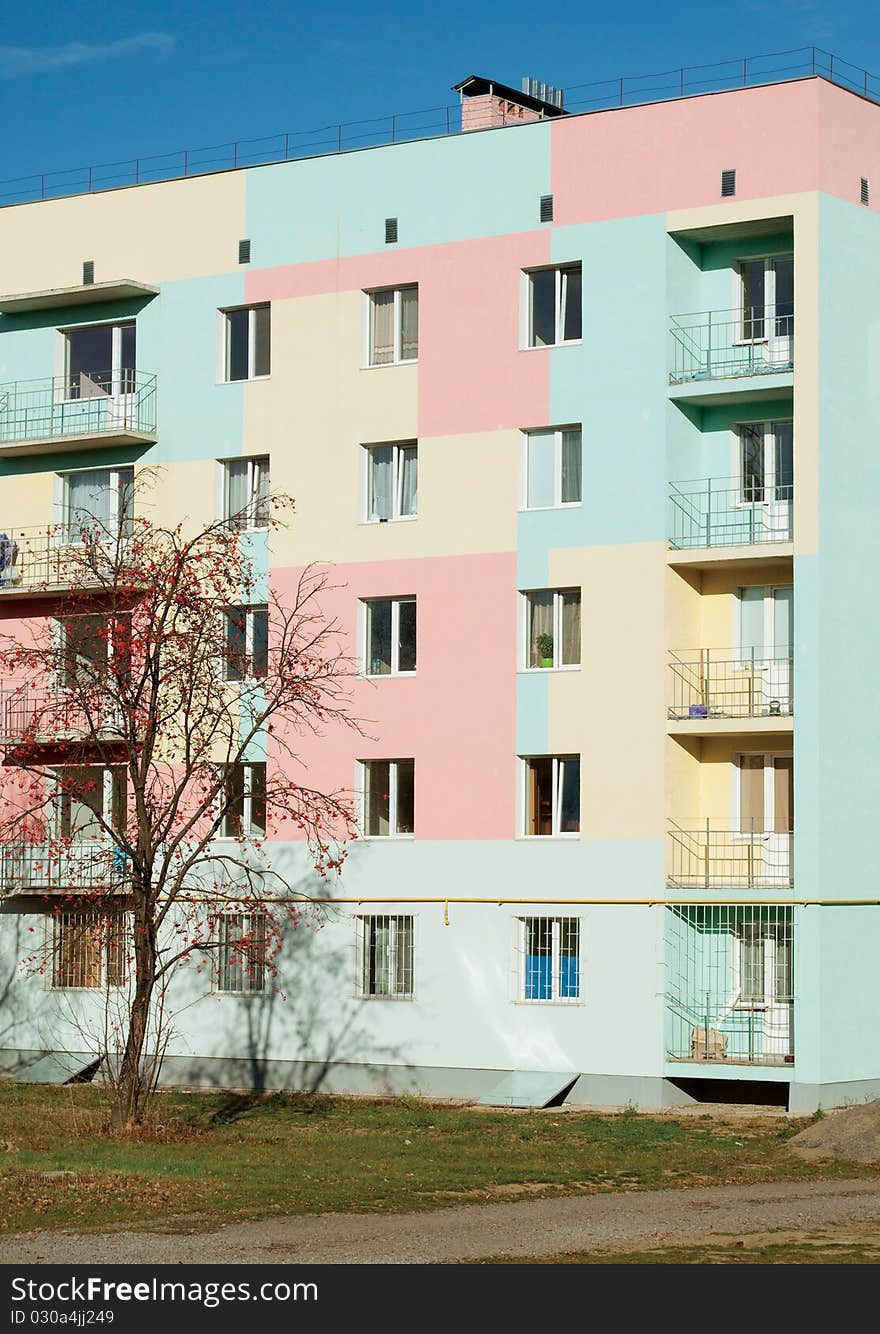 House painted in different colors