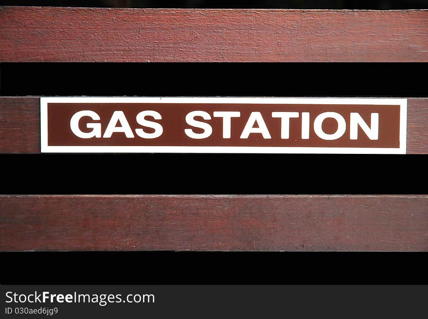 Gas Station Text Sign