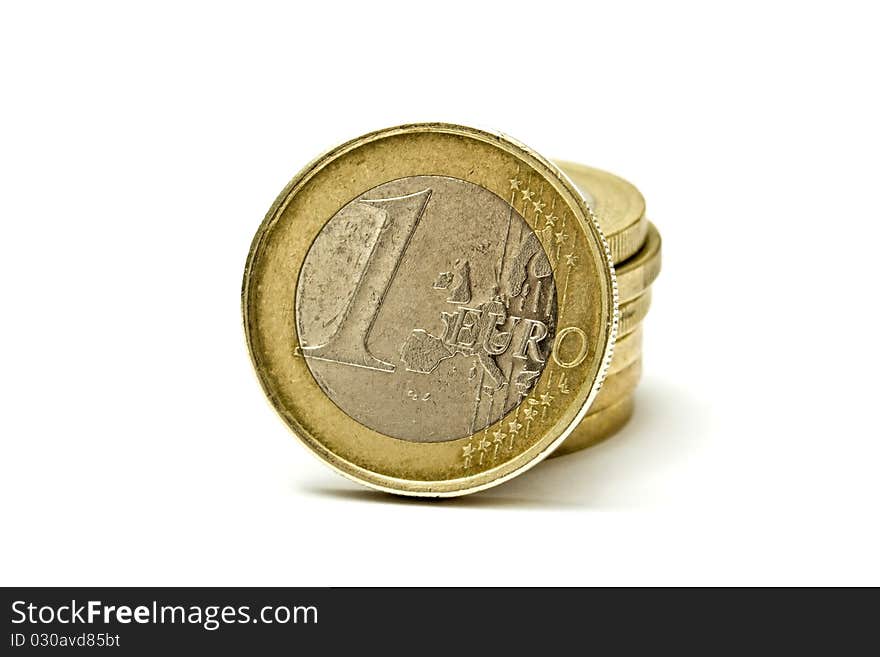 Euro Coins Isolated On White