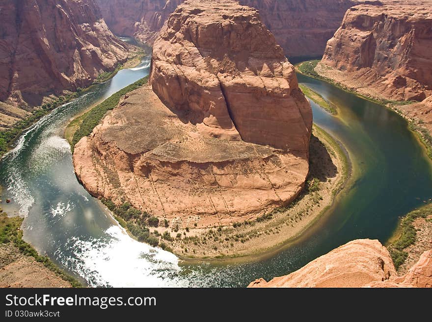 Unique formation of Horseshoe Bend near Page in Arizona. Unique formation of Horseshoe Bend near Page in Arizona