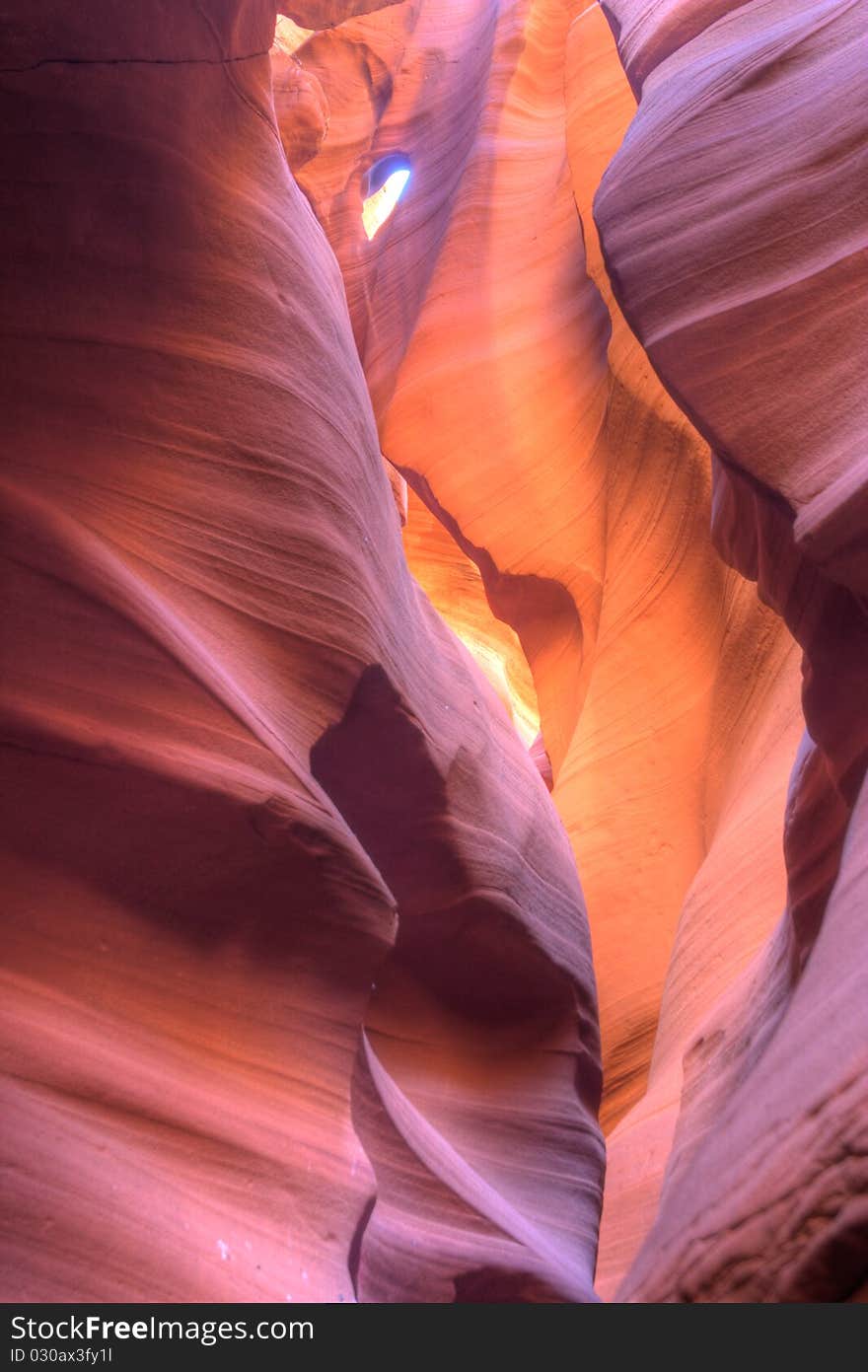 Isolated section of the walls inside Antelope Canyon. Isolated section of the walls inside Antelope Canyon