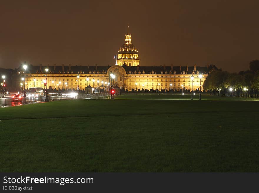 Invalides at night, Paris