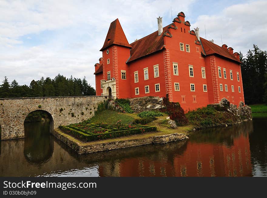 Romantic Red Chateau in the Czech Republic