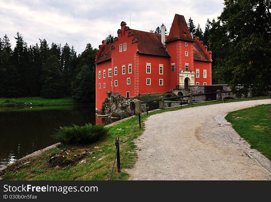 Romantic Red Chateau in the Czech Republic