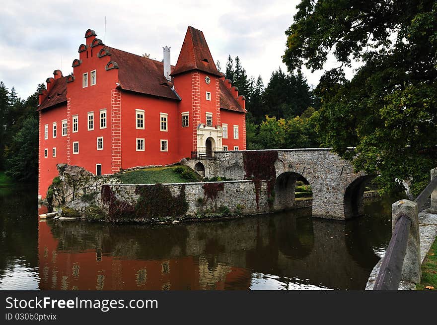 Romantic Red Chateau in the Czech Republic