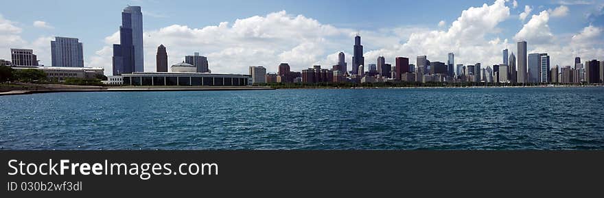 Chicago IL from the Planetarium looking toward the Aquarium. Chicago IL from the Planetarium looking toward the Aquarium.