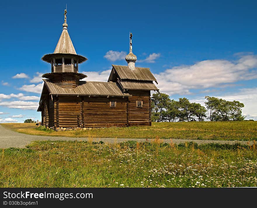 One of the oldest wooden churches, preserved in the Russian North. Kizhi Island Museum. One of the oldest wooden churches, preserved in the Russian North. Kizhi Island Museum.