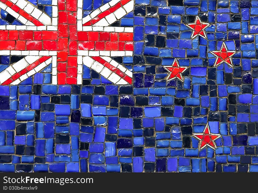 New zeland mosaic flag