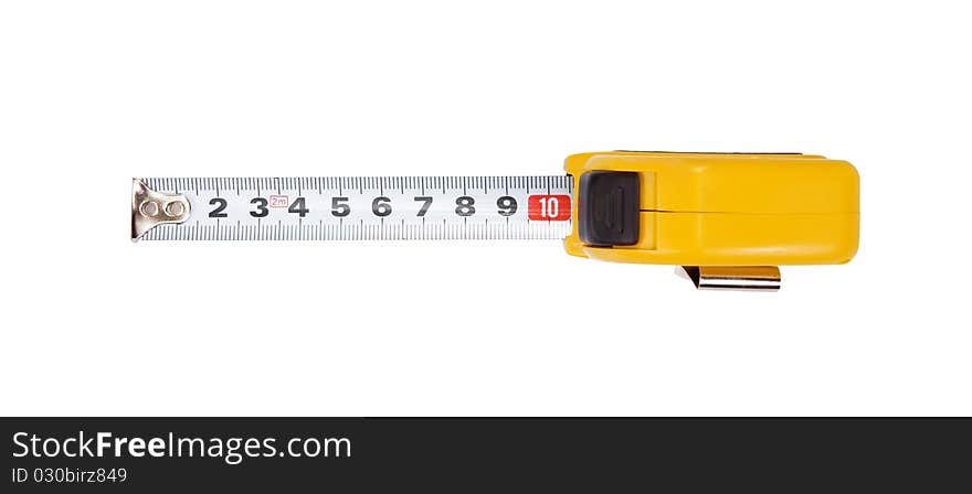 Tape measure isolated on white background