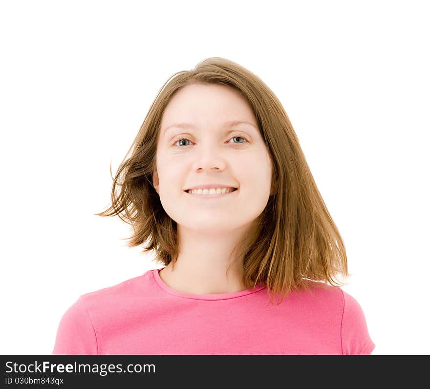 Woman isolated on white background