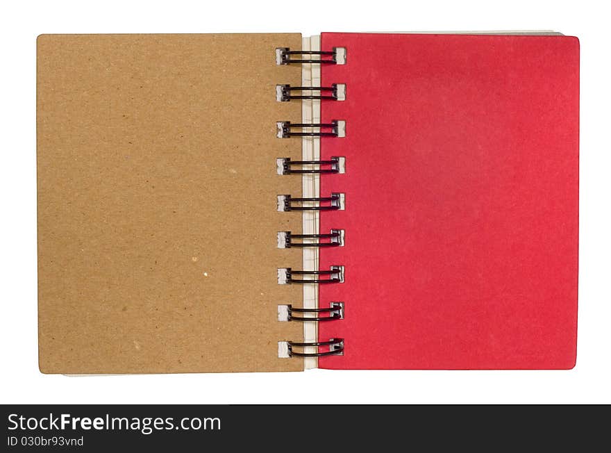 Mini notebook brown and red cover