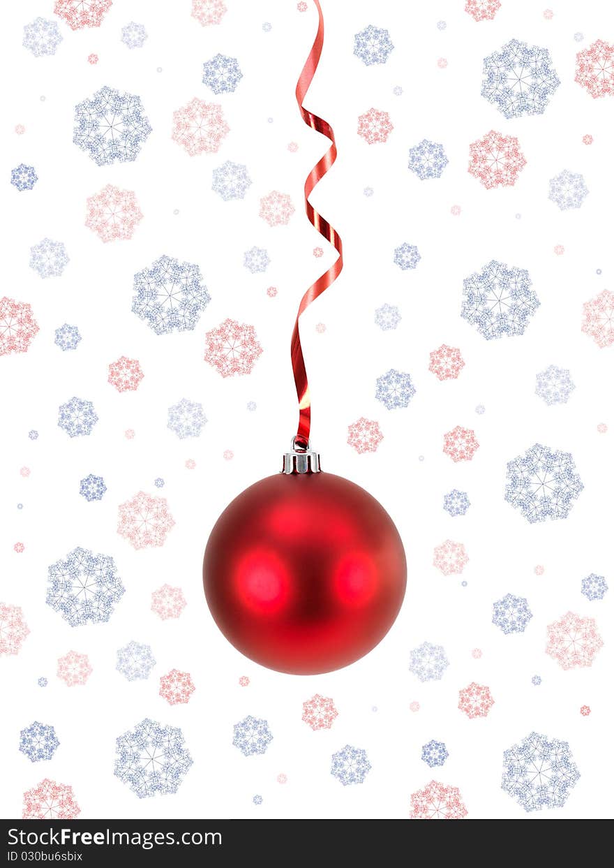 Christmas decorations isolated against a white background