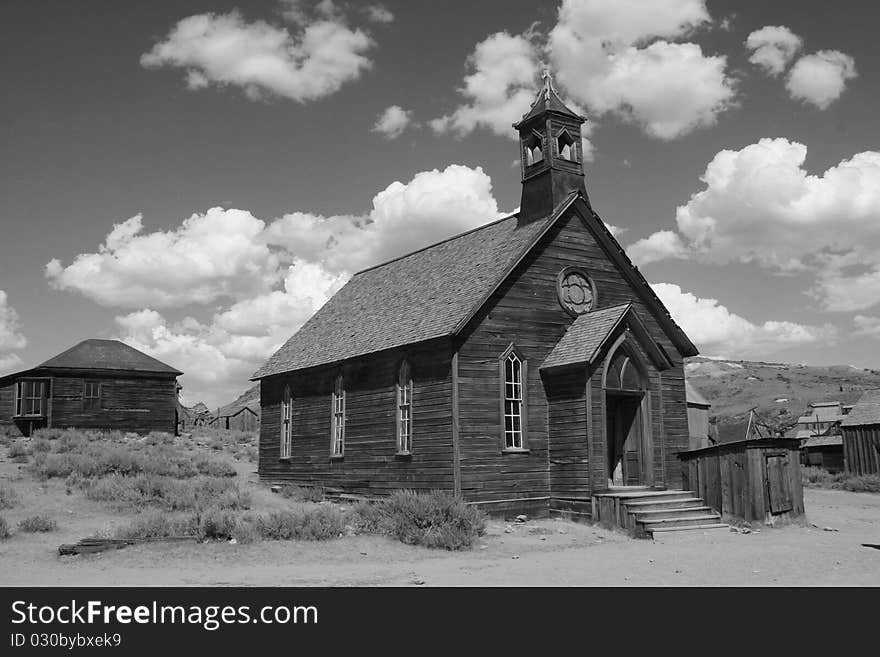 Church at a ghost town. Church at a ghost town