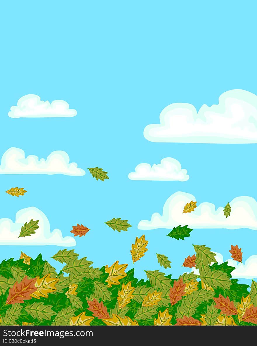 Seasonal Background with fall leaves. Seasonal Background with fall leaves