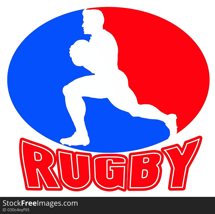 Rugby player running with ball