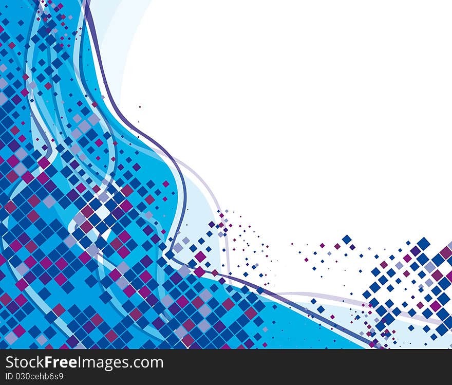 Abstract background of blue mosaic