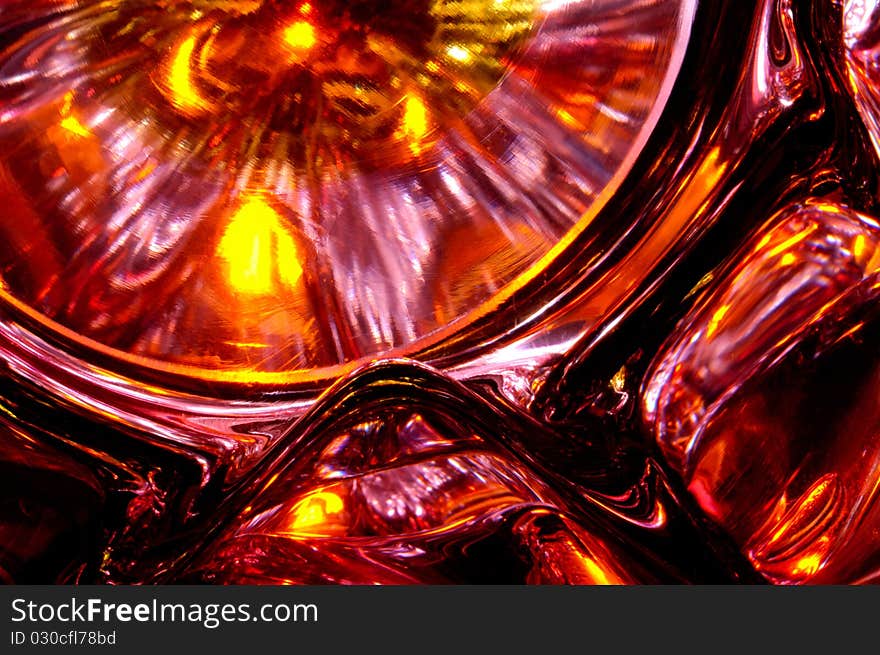 Abstract shiny red glass background. Abstract shiny red glass background