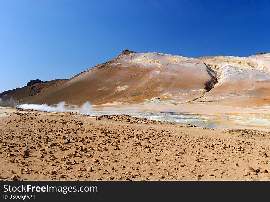 Icelandic landscape in Námafjall